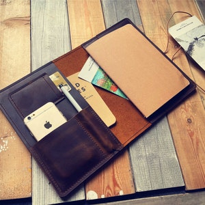 Custom Leather Notebook Cover: Refillable B5 Journal, Moleskine Cover