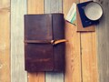 Leather Journal Personalized Men, Women A5 Bound Scrapbook Small Leather Notebook Cover, Large B5 Leather Sketchbook Blank Lined Paper A4 product logo