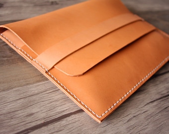 Handgefertigte iPad Pro Mappe aus Leder mit Pencilhalter