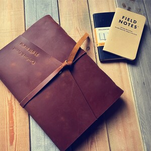 Christmas Gifts Custom Large Leather Journal, Handmade Sketchbook Journal, Leather Notebooks, A5, B5 A4 Lined Blank Leather Journals