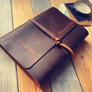 Christmas Gifts Custom Large Leather Journal, Handmade Sketchbook Journal, Leather Notebooks, A5, B5 A4 Lined Blank Leather Journals