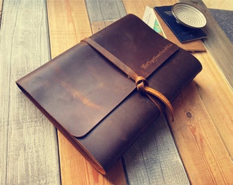 Cuaderno de cuero hecho a mano: Cuaderno vintage encuadernado en cuero, A5 B5 A4