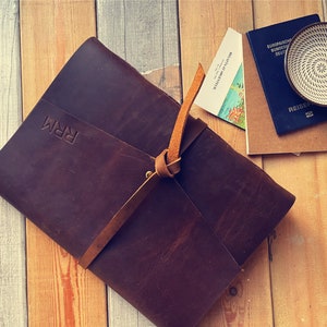 Christmas Gifts Custom Large Leather Journal, Handmade Sketchbook Journal, Leather Notebooks, A5, B5 A4 Lined Blank Leather Journals