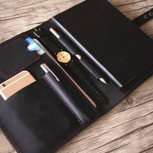 Leather iPad Air Sleeve, Custom iPad Mini 5 Case, Leather Portfolio With Apple Pencil Holder, iPad Pro 12.9 11 10.5 inch Covers