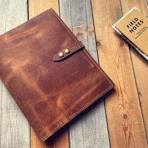 Vintage Leather iPad Case 12.9 inch iPad Pro Sleeve Personalized iPad Mini Cover, Portfolio For 10.5, 11, 9.7, 10.2 iPad Folde Pencil Holder