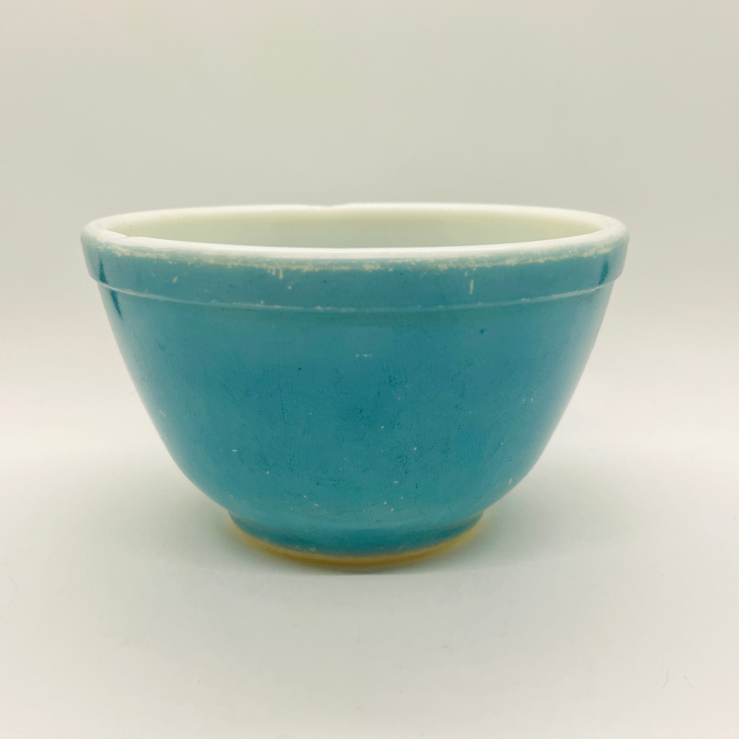vintage pyrex mixing bowl Small Primary Color Blue 5 1/2