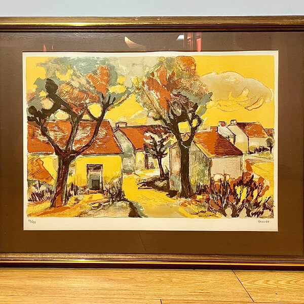 Vintage Elaine Thiollier Hand Numbered & Signed Lithograph 75/275