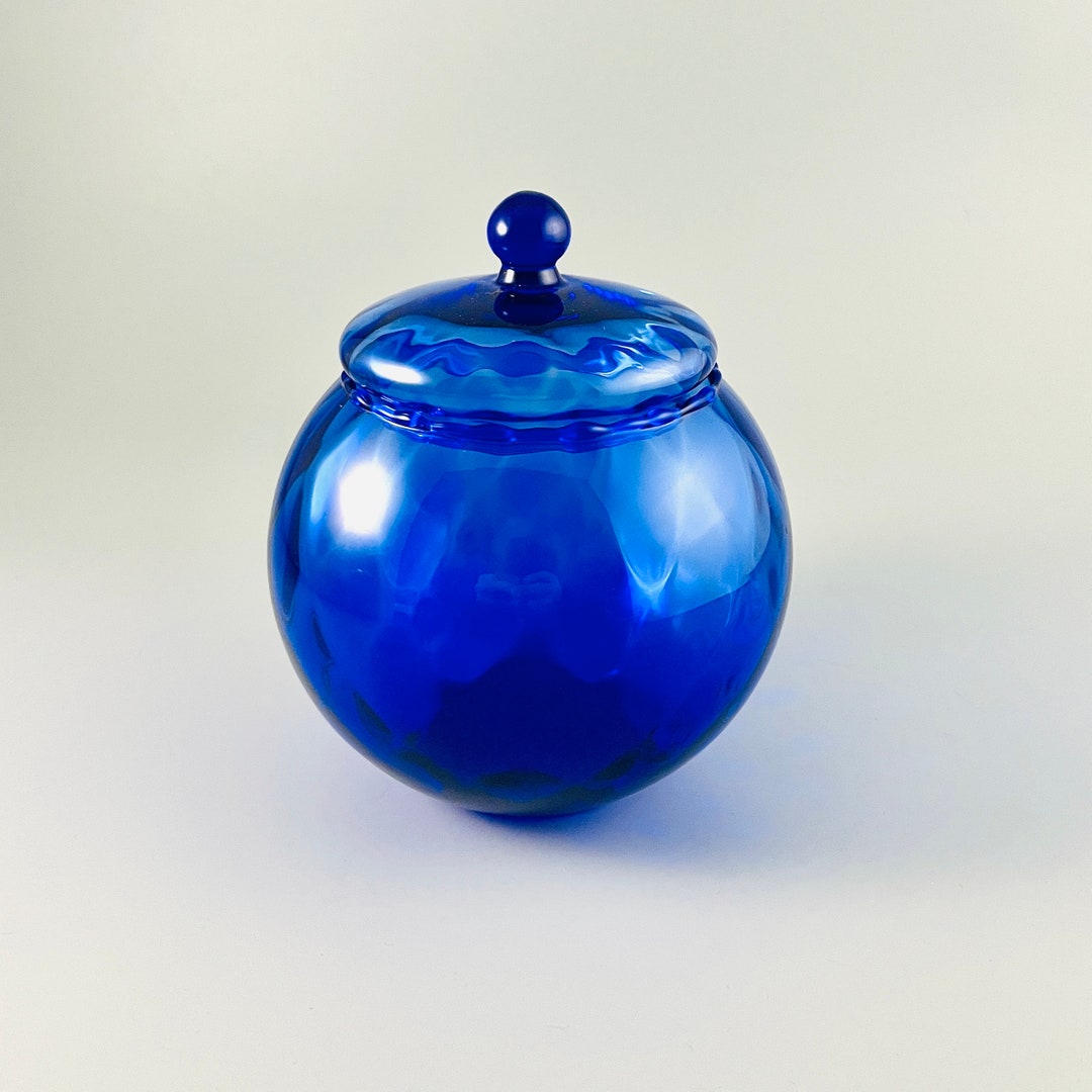 Princess House Exclusive Ruffled Edge Cobalt Jar Etsy