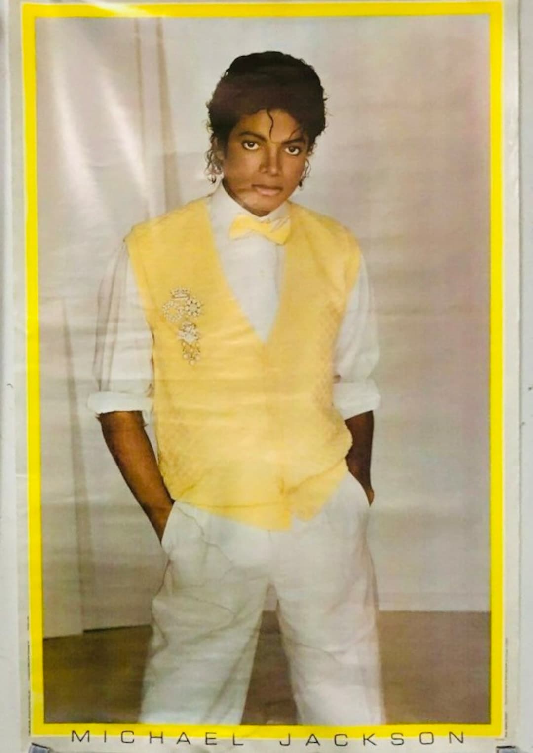 Michael Jackson 1983 Thriller Yellow Vest Poster - Etsy