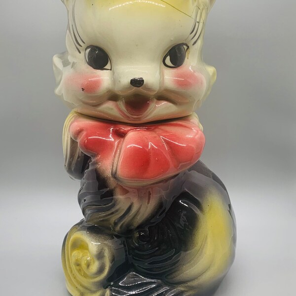 American Bisque Fluffy Cat Cookie Jar