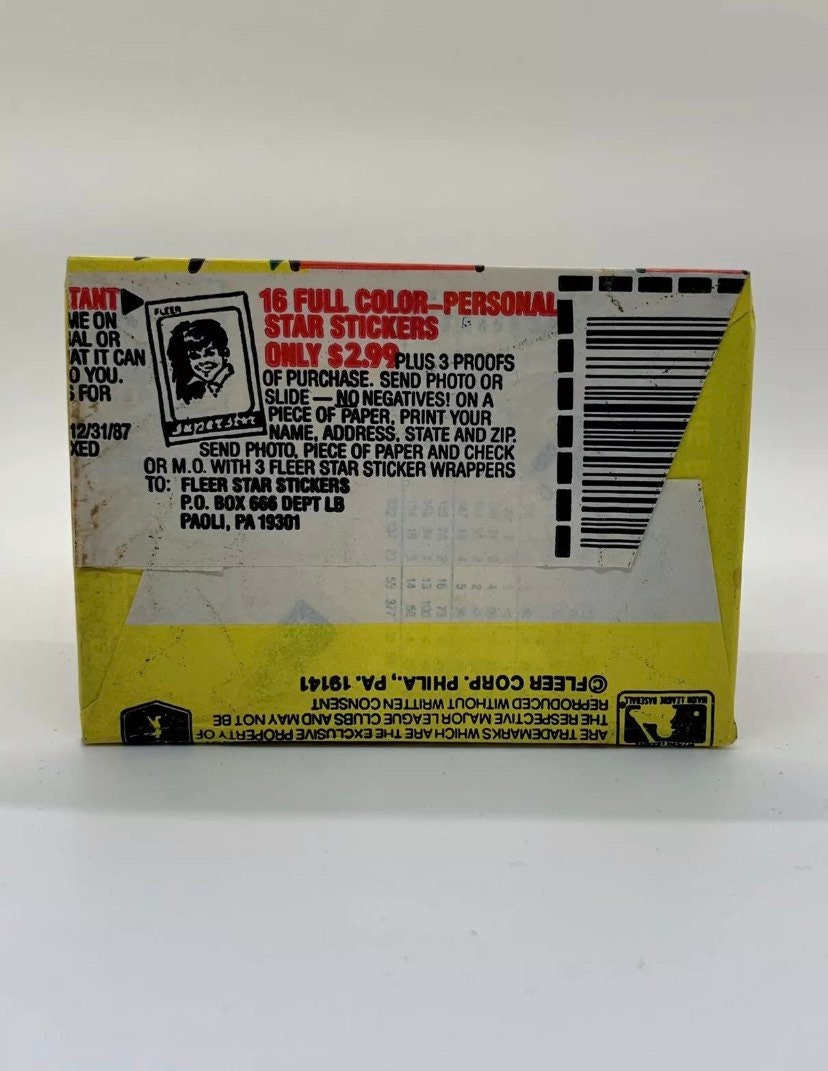1987 Fleer Baseball Star Stickers Etsy 1987 Fleer Baseball Star Stickers Etsy