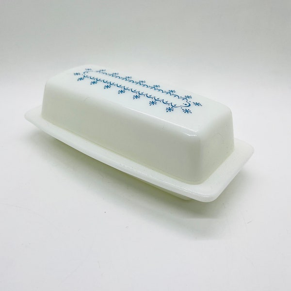 Pyrex Butter Dish Corelle Snowflake Etsy