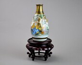 Large Antique Kutani Tokkuri Japanese Porcelain Vase Sake Flask Bottle E1