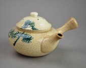 Antique Kyoto Awata Sencha Kyusu Japanese Kyo-satusma green tea teapot FE4