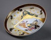 Old Kutani Side Plate Antique Japanese porcelain FE2