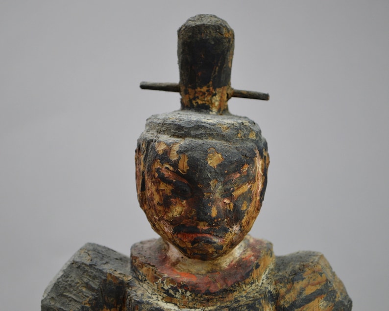 Antique Japanese Kami Tenjin God Wooden Statue Edo period | Etsy