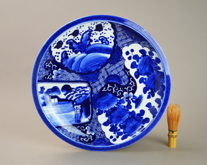 Large Antique Imari Bero-ai Japanese Charger Plate Platter N22