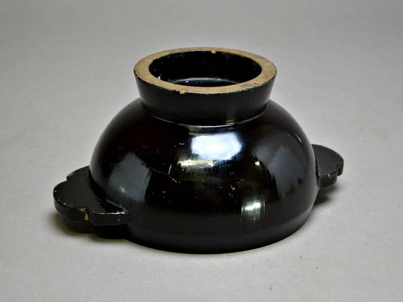 Edo p. Ohaguro Bowl. Japanese Antique Black Lacquer. Geisha. | Etsy