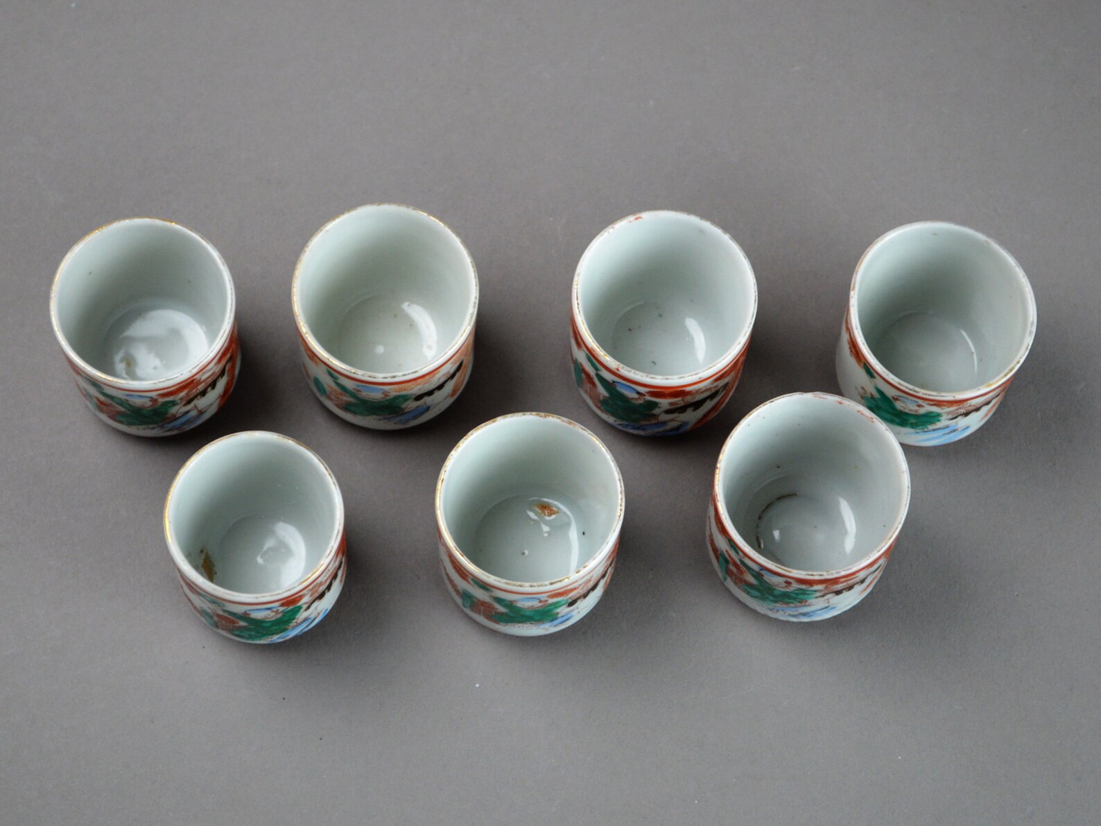 Set of Antique Japanese Imari Sake Cups B13 Etsy