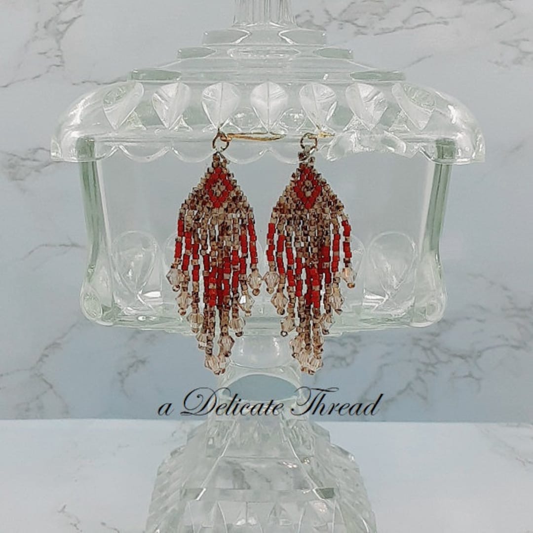 Handmade native American Style Earrings, Dangle Earrings, Long Earrings