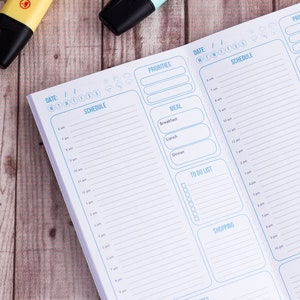 Daily planner | Undated | Daily insert | Fauxdori notebook refill | Gift for travelers