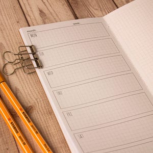 WO1P Planner, Weekly planner | Week on 1 page | Fauxdori notebook insert | Undated | Gift for travelers