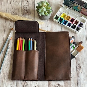 Artist pencil case insert | Traveler Notebook cover accessories | Vegan zipper pouch organizer | All sizes