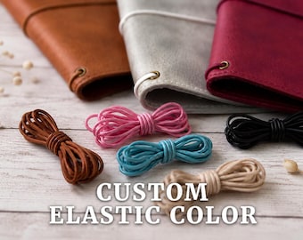 Elastics color change Add-on | Custom elastics | Notebook cover accessories | NOT SOLD SEPARATELY | Gift for travelers