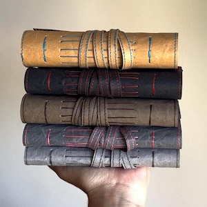 Eco friendly journal, A6 Vegan journal, Faux leather journal, Eco friendly notebook, Recycled paper notebook, Recycled paper journal
