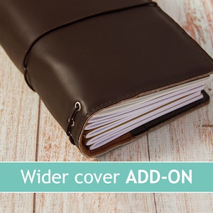 Wider cover Add-on | Chunky Fauxdori | Wider Traveler notebook cover | NOT SOLD SEPARATELY | Only sold with a fauxdori