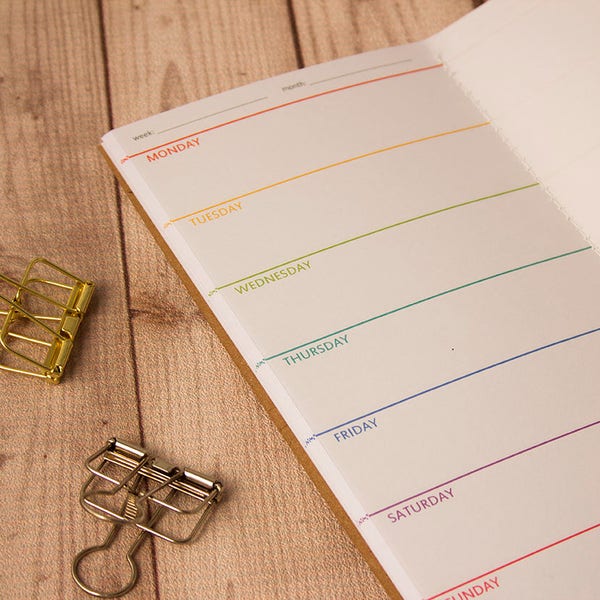 Midori Weekly Refill - Etsy