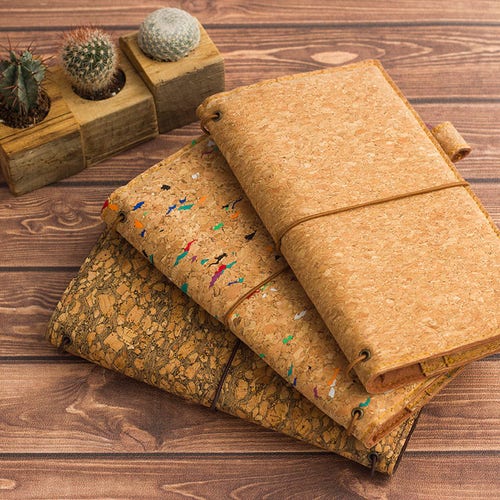VEGAN Travelers Notebook. Customizable Cork Leather Cover. Etsy