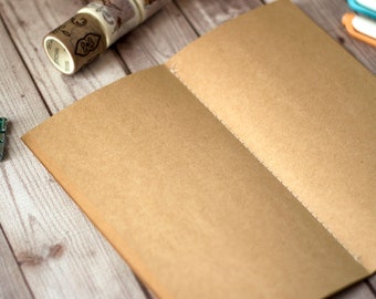 Kraft paper insert, Art journaling notebook, Midori insert, Fauxdori. Travelers notebook, Midori notebook, Fauxdori inserts