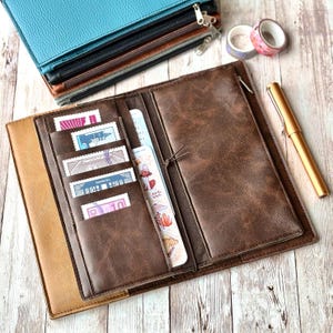 Zipper Wallet insert | Traveler Notebook cover accessories | Vegan zipper pouch organizer | Fauxdori card holders | All sizes