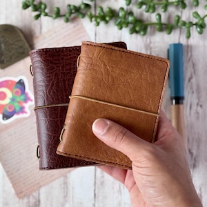 A7 Micro / Nano Fauxdori, Vegan cover | Small TN Planner cover | Gift for travelers