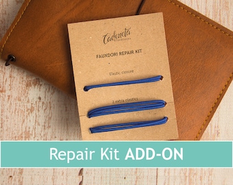 Repair kit Add-on, Extra elastic band for Midori traveler's notebook, NOT SOLD SEPARATELY, Only sold with a fauxdori, Elastics fauxdori