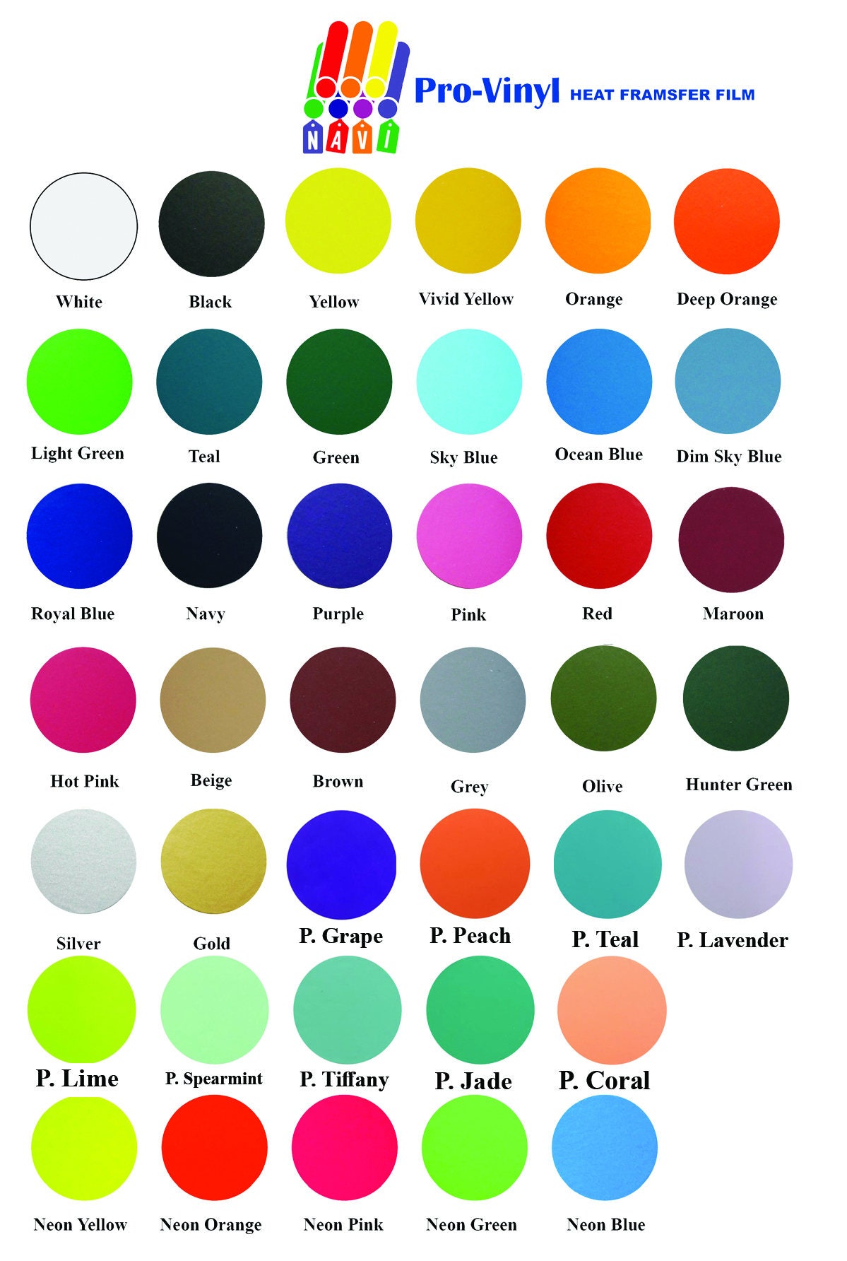 Wholesale 12 x 20 Heat Transfer Vinyl 40 colors Etsy