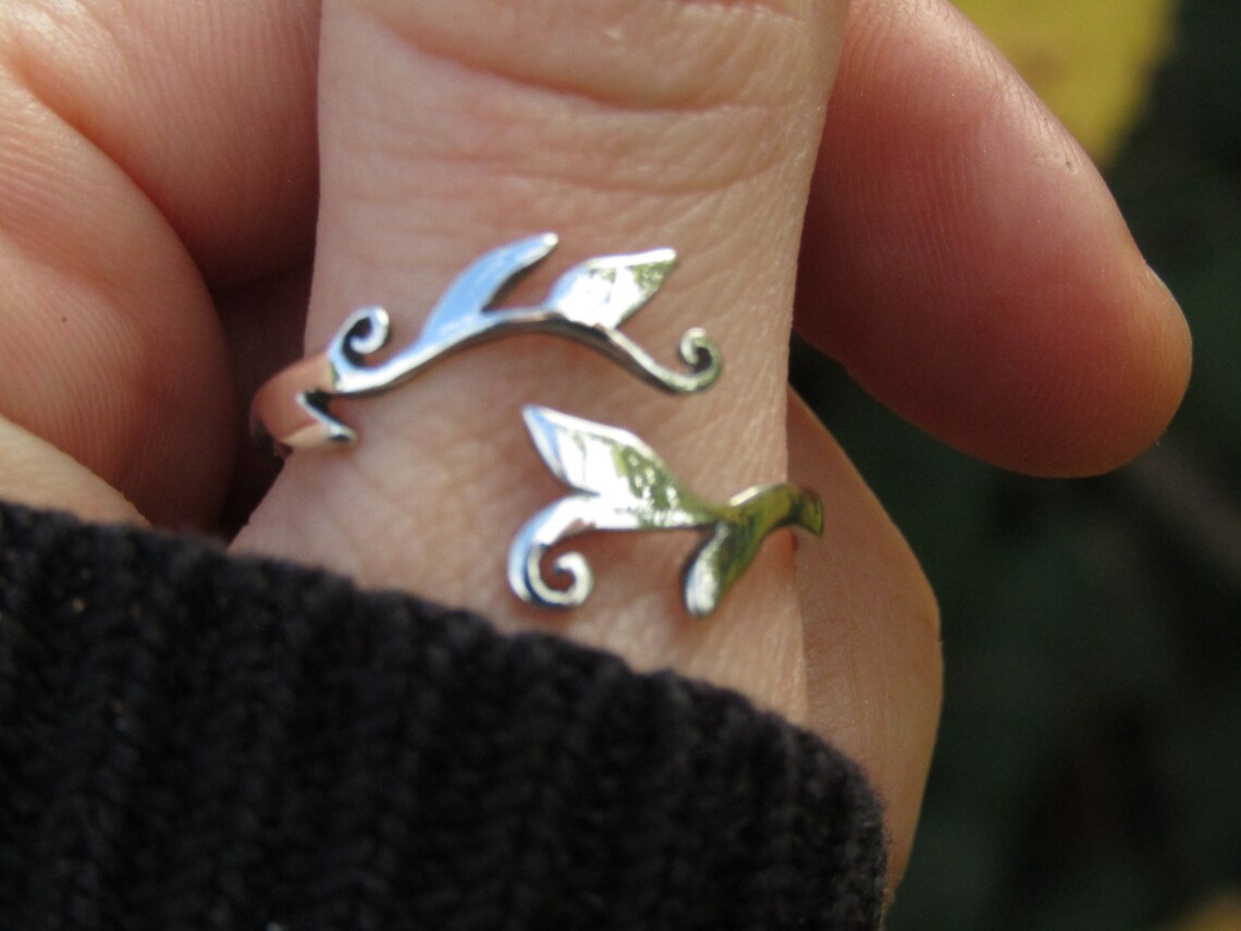 Anillo de hoja delicado anillo de ramita anillo abierto | Etsy