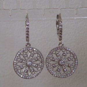 Catherine Inspired Replikate Round Pavé Clear Cubic Zirconia Crystal Earrings Christmas Royal Gift Idea Princess Kate