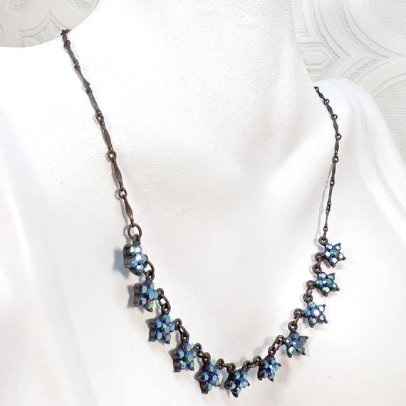 Cute Little Black Tone Metal Rhinestone AB Stars … - image 2