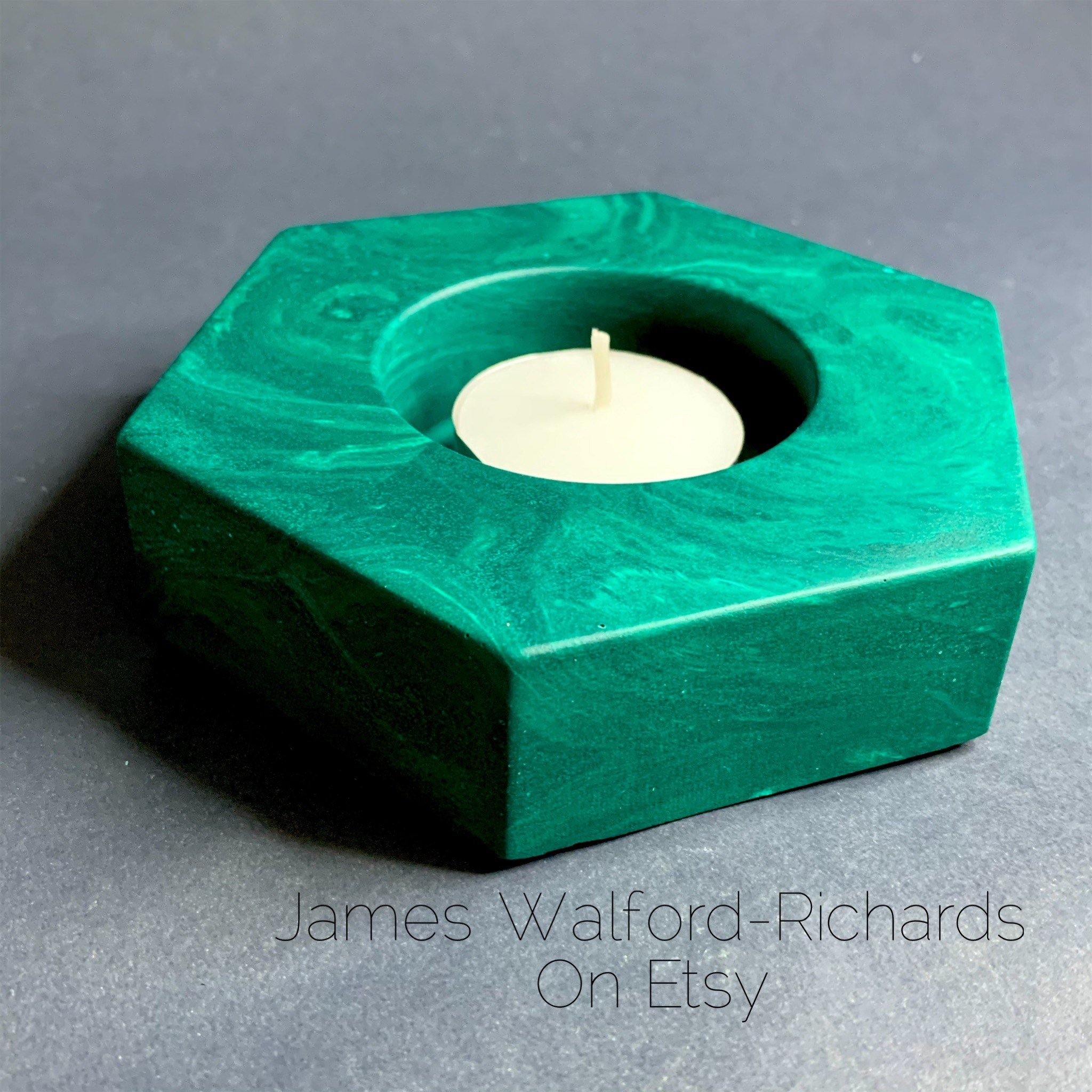Handcrafted Eco Friendly Jesmonite Tea Light Candle Holder in Etsy UK
