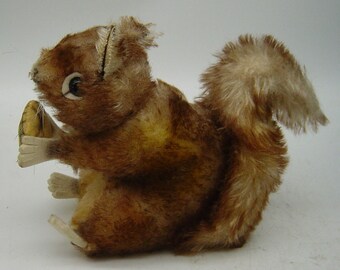 vintage 50s/60s Steiff Mohair Disney squirrel Perri with felt nut