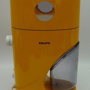 Vtg 70s Krups Coffina Yellow-orange Electrical Coffee Grinder Mill