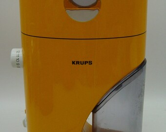 vtg 70s Krups Coffina yellow-orange electrical coffee grinder mill Typ 223 A