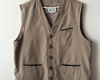 Vintage Extra large size mens vest Everyday fitted Waistcoat Comfortable Mens Vest Grandpa garden Vest Men's walking vest