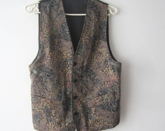Vintage Extra Small Mens Vest Cotton Blend Viscose Fitted Waistcoat Classic Summer Mens Vest Patterned Vest Everyday Mens Vest