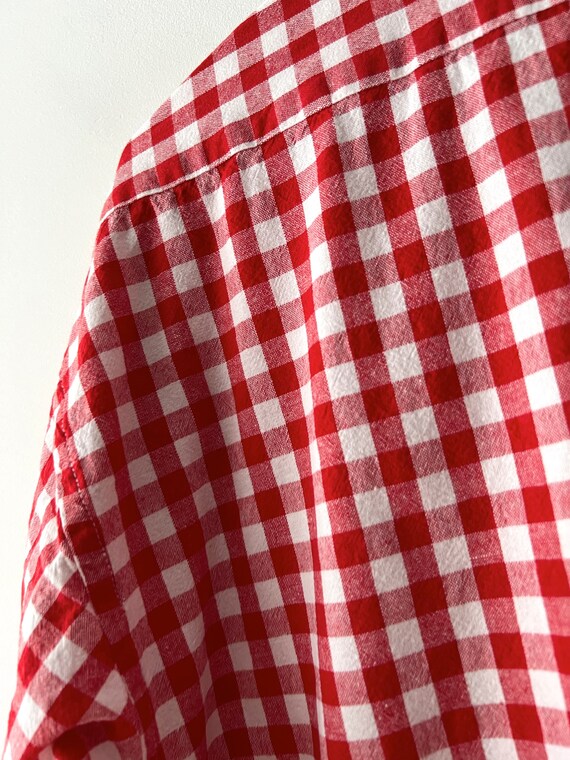 Vintage Austrian Shirt Men Cotton Dirndl Shirt Lo… - image 6
