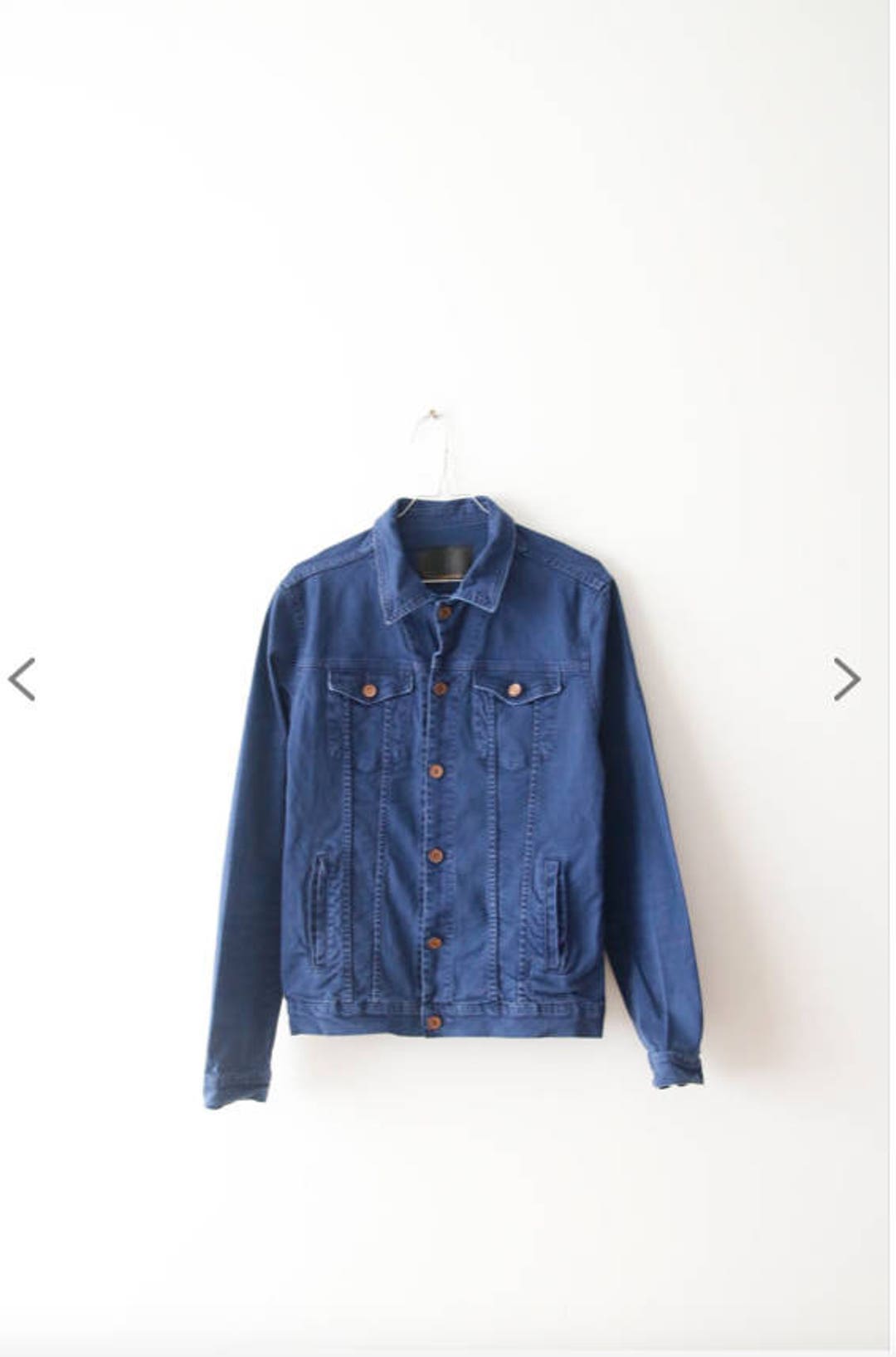 Vintage Blue Denim Jacket Small Men Jacket 90's Denim Etsy