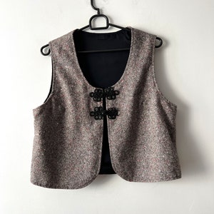 Vintage Everyday Women&#39;s Vest Patterned Vest Wool blend Comfortable Fitted  Waistcoat Winter home Waistcoat  Large Size