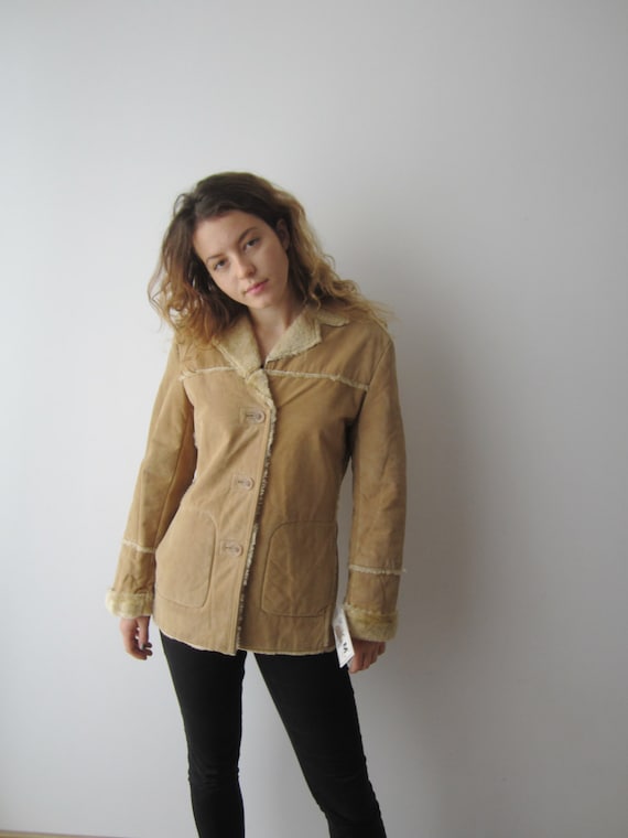 beige short jacket